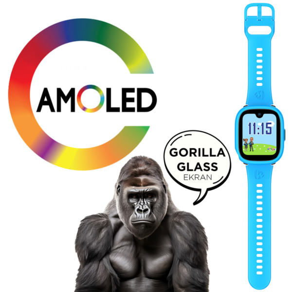 Wiky Watch 5Plus Akıllı Çocuk Saati Mavi 10 5plus mavi gorillaglass