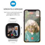 Wiky Watch 5E Beyaz Renk Akıllı Çocuk Saati 3 wiky 5e beyaz goruntulu